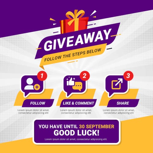 An example of a graphic to use for a giveaway