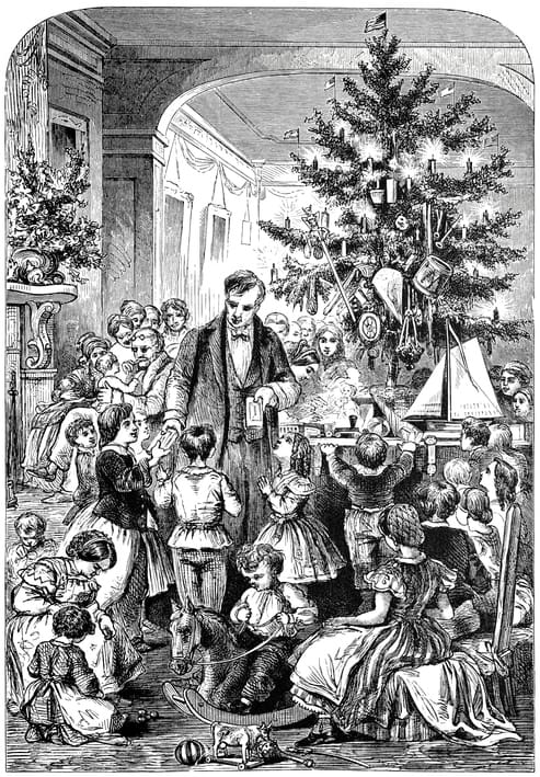 A 19th century Christmas card