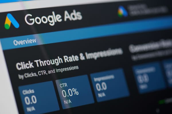 A screenshot of an example Google Ads dashboard