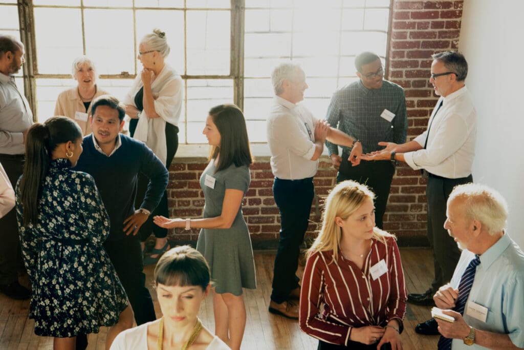 A group of small business owners at a local meet up