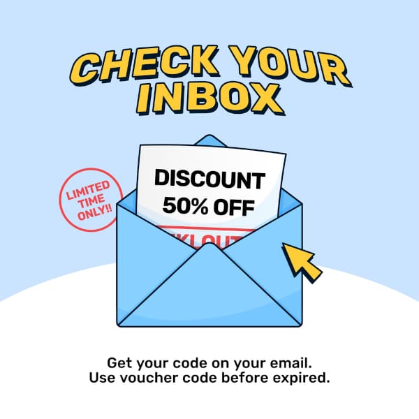 A cartoon representation of a letter that says check your inbox