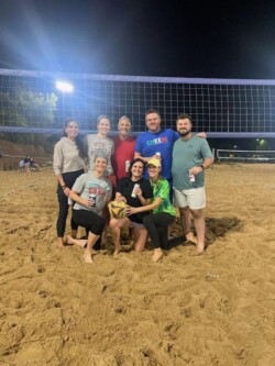 Team member Beth with her volleyball team